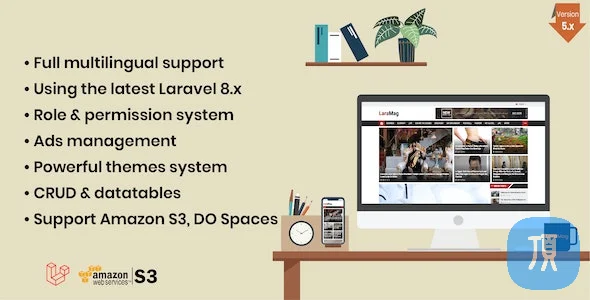 LaraMag v7.5.0 - Laravel新闻和杂志多语言系统